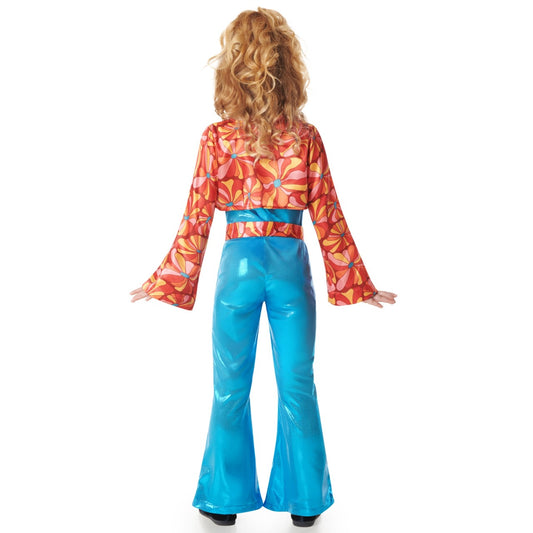 Costume da Disco Floreale anni '70 per bambina