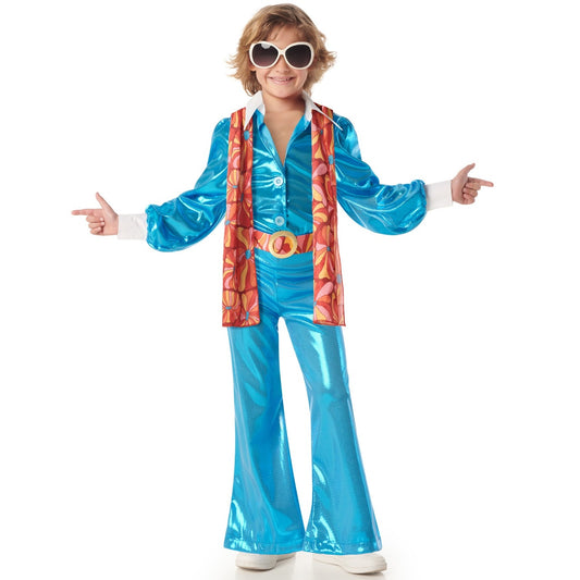 Costume da Disco Floreale Anni '70 per bambino