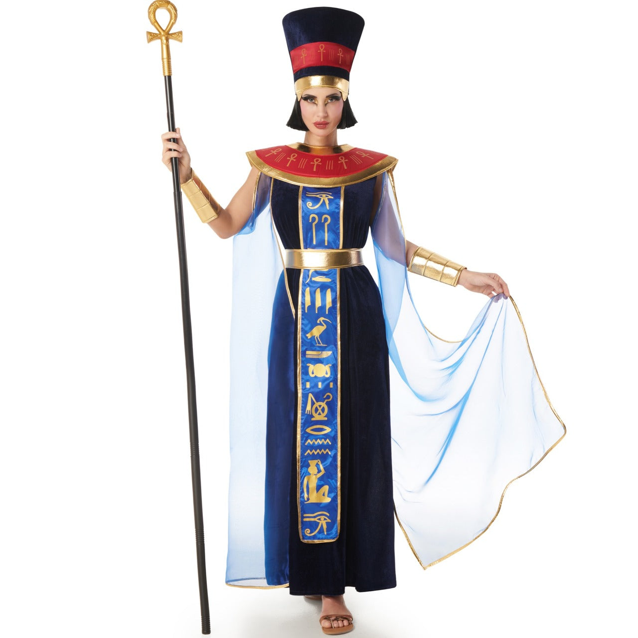 Costume da Faraone Egizio blu per donna