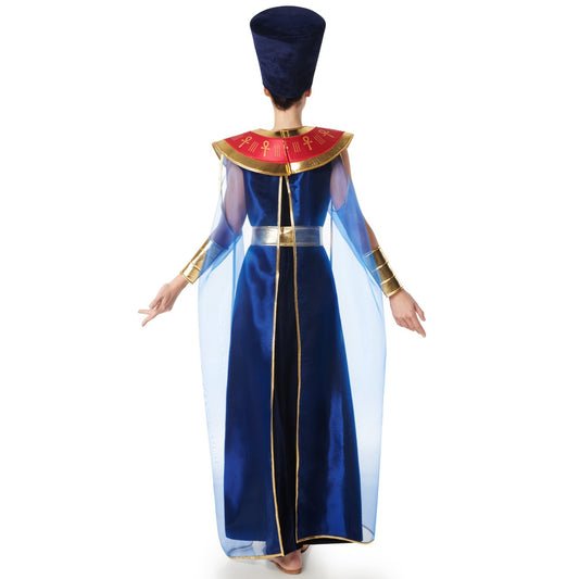 Costume da Faraone Egizio blu per donna