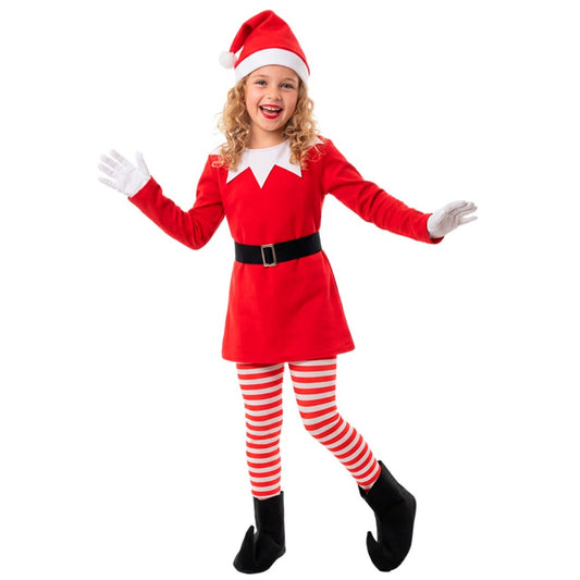 Costume da Elfa Divertente di Natale per bambina