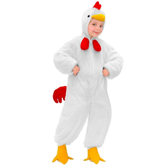 Costume da Gallo Bianco Peluche per adulto