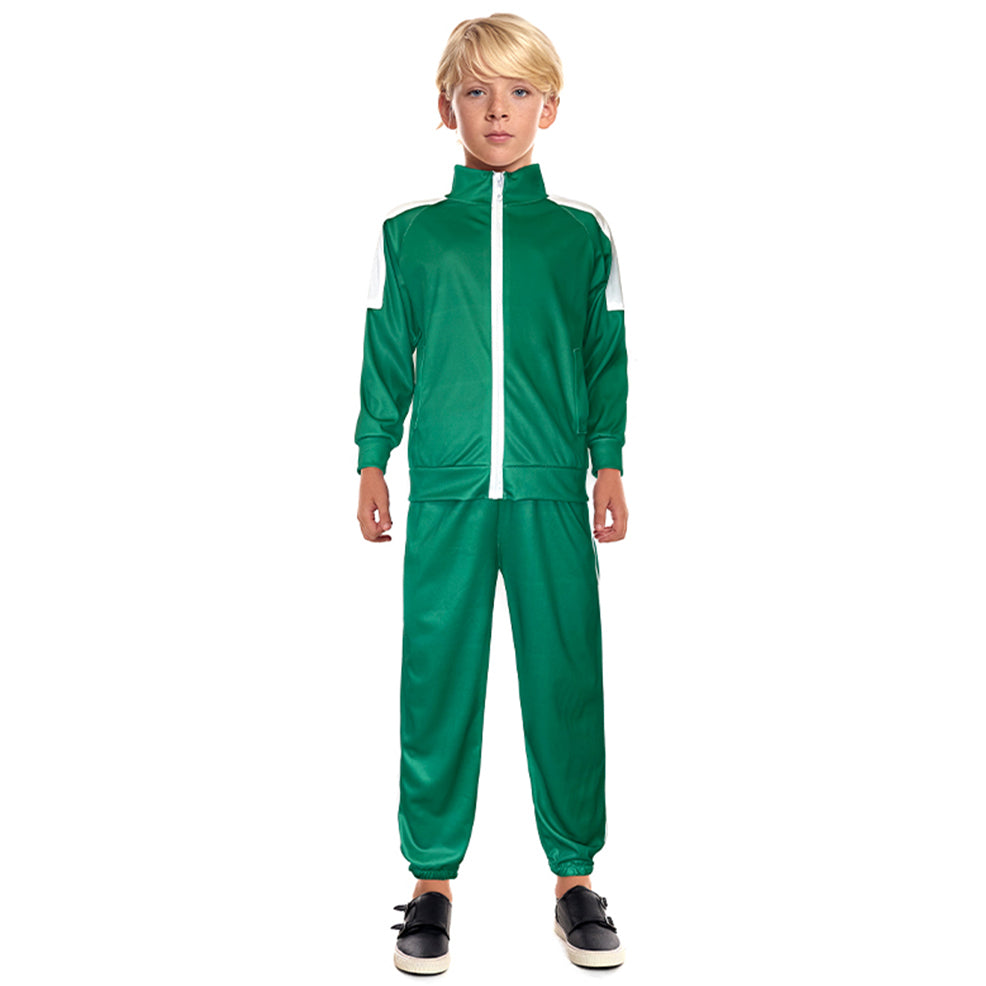 Costume da bambino giocatore di Squid Game Green