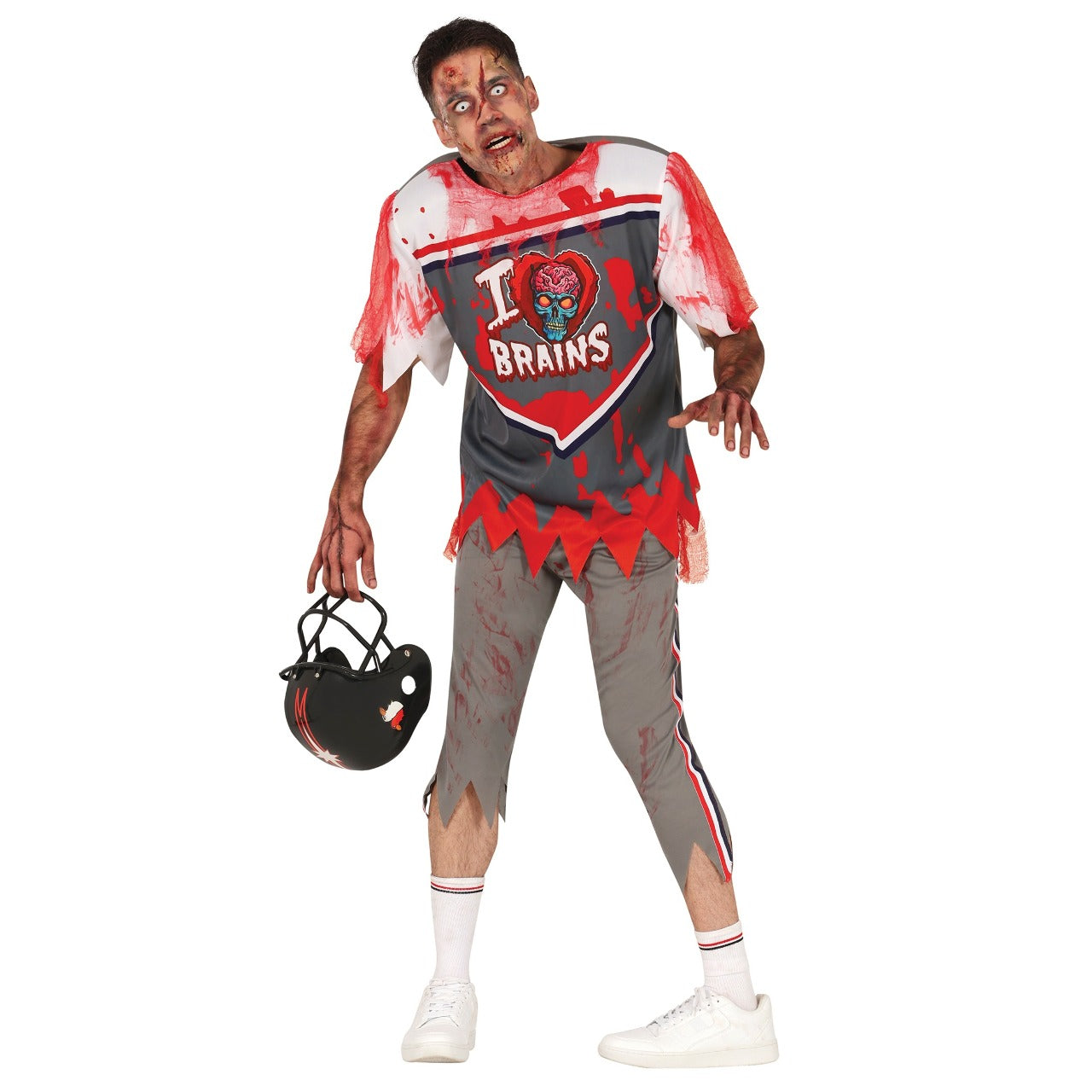 Costume da Giocatore di Rugby Zombie Brains per uomo