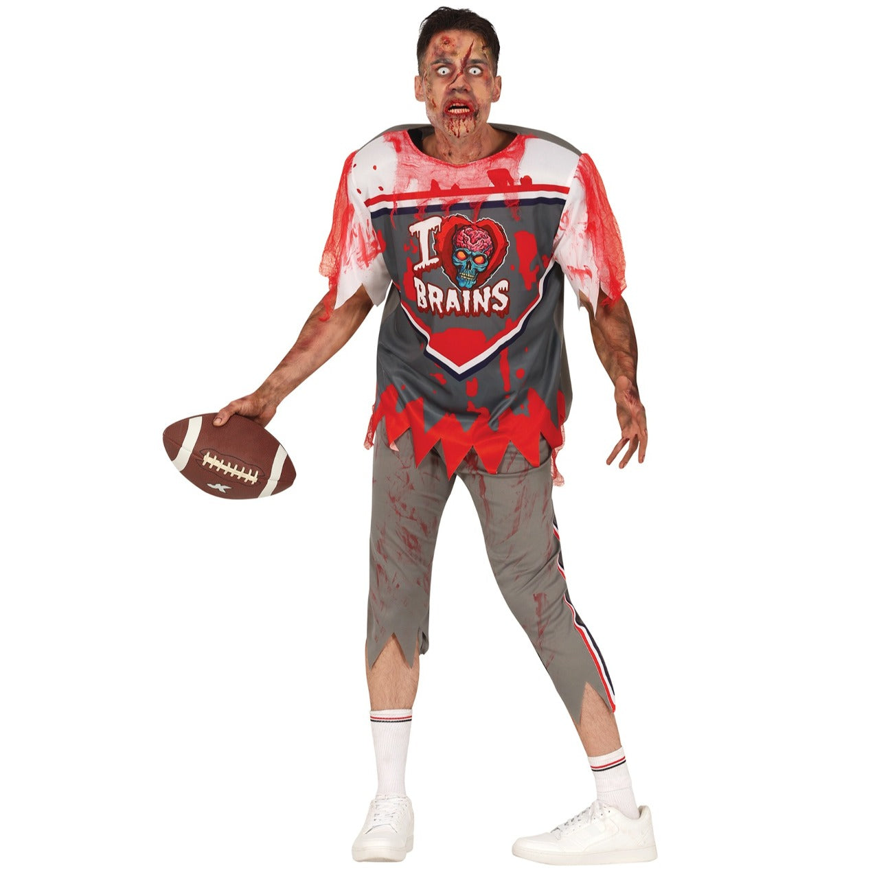 Costume da Giocatore di Rugby Zombie Brains per uomo