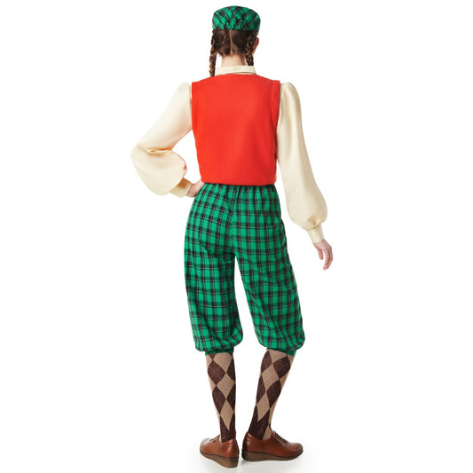 Costume da Giocatrice di Golf a Quadri per donna