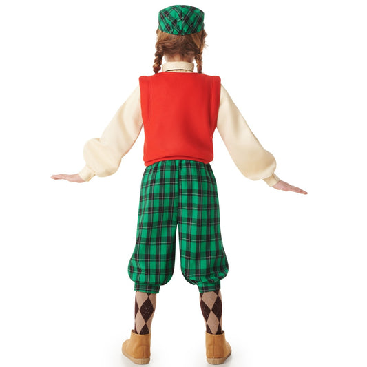 Costume da Giocatrice di Golf a Quadri per bambina