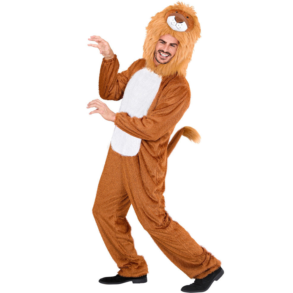 Costume da leone in peluche per adulto
