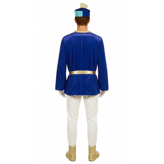 Costume da Paggio Reale Blu Deluxe per adulto