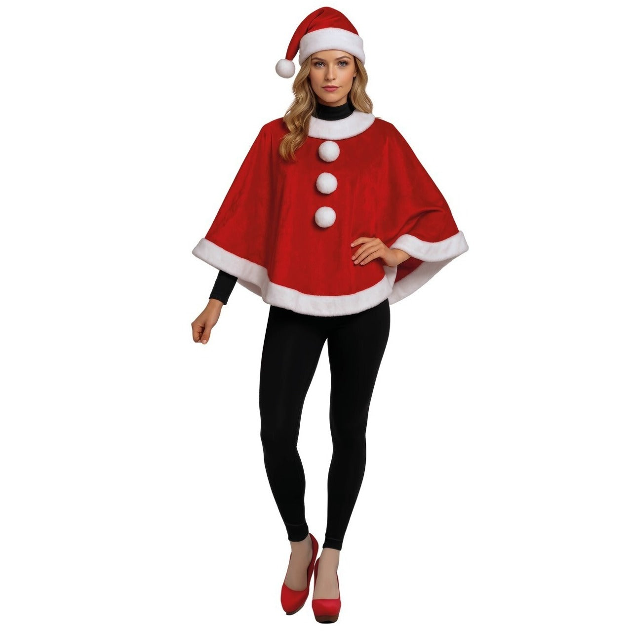 Costume da Babbo Natale poncho per adulto