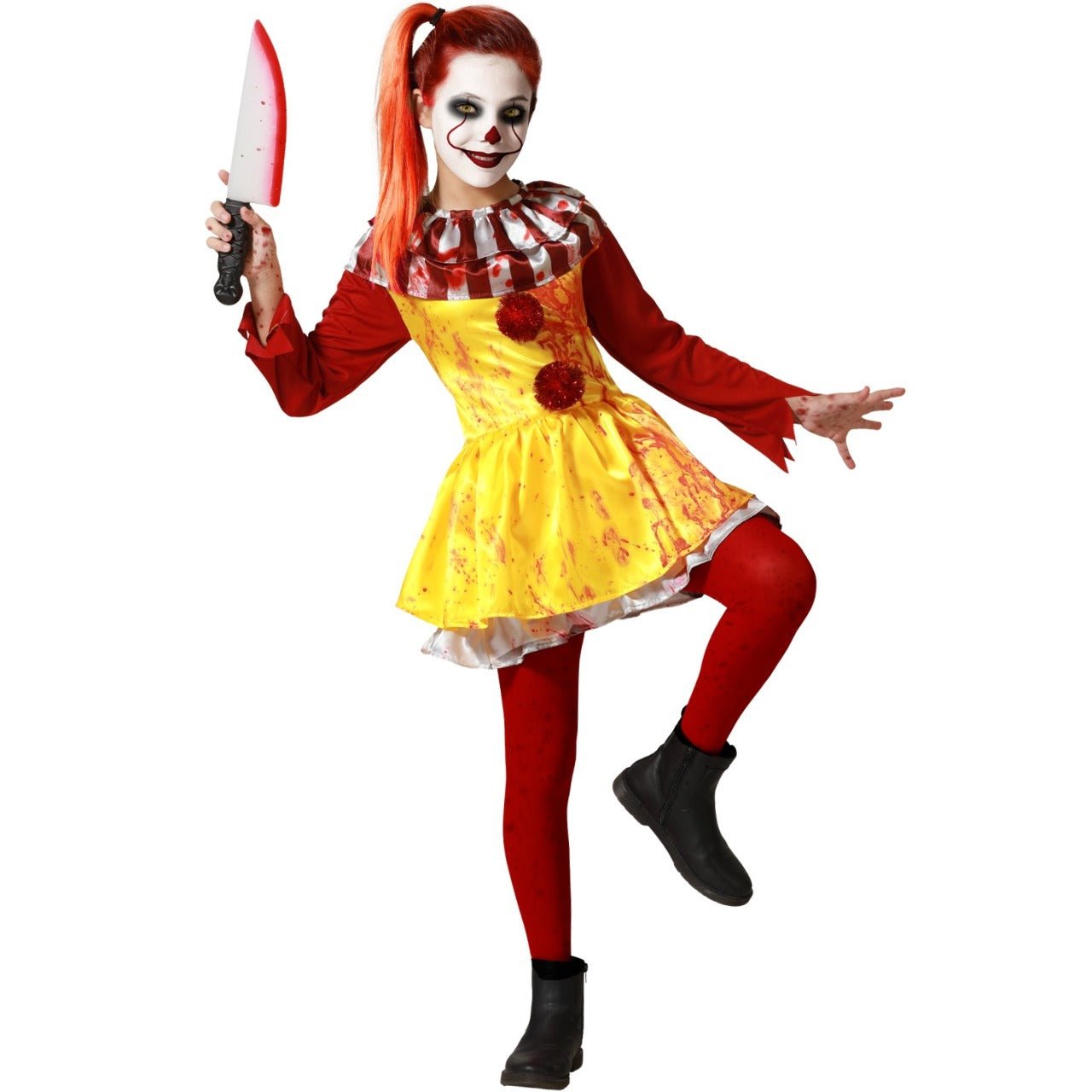 Costume da Pagliaccio di Burger Inquietante per bambina