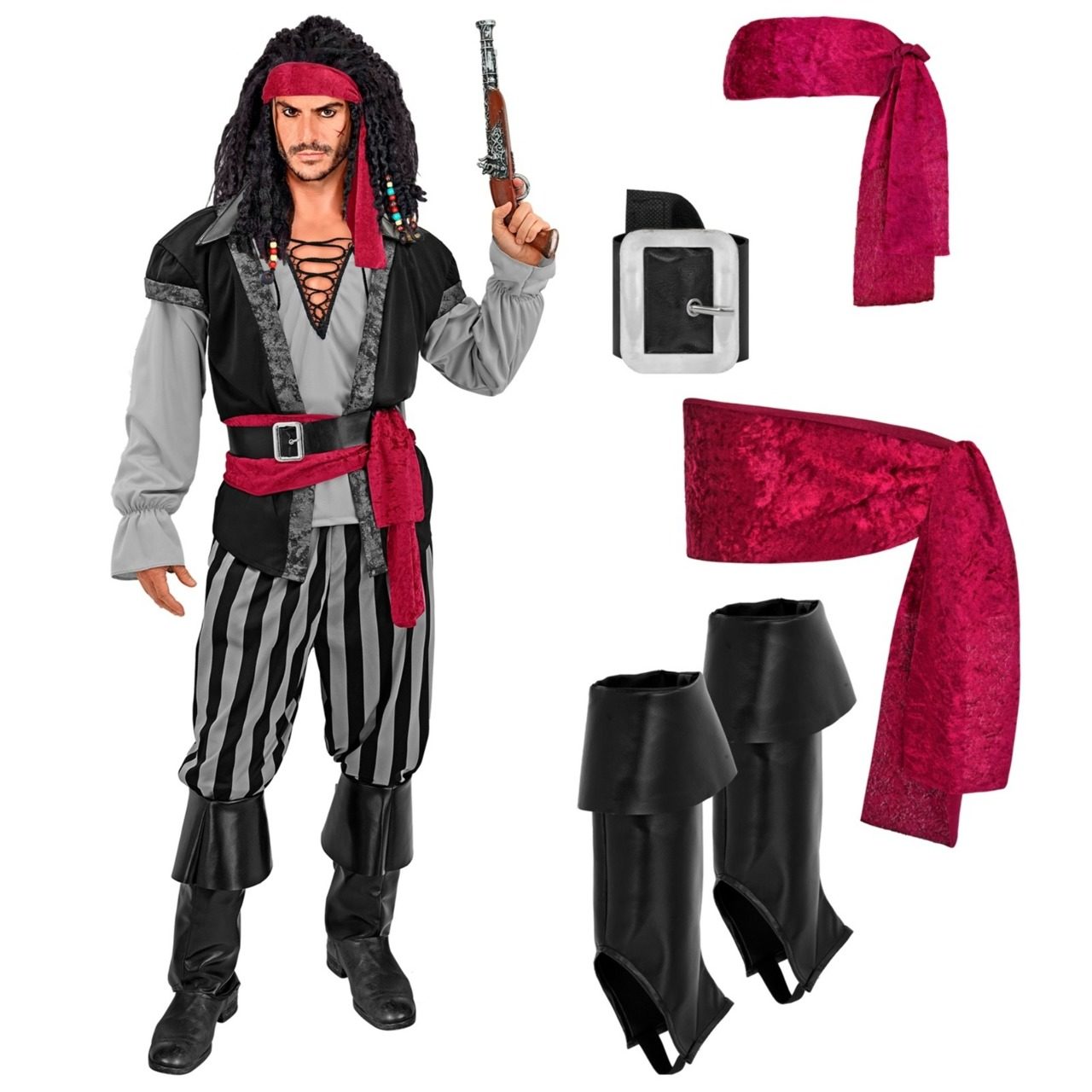 Costume da Pirata Fusciacca per uomo