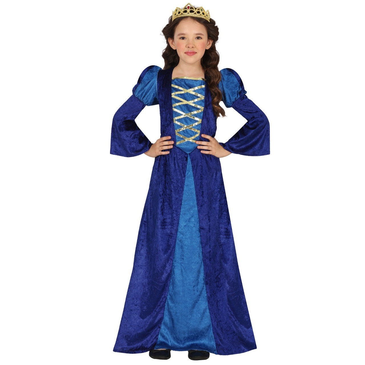 Costume Signora Medievale Per Bambina Fiestas Guirca | Età 10-12 Anni (altezza 142-148 Cm) | Vestito Lungo In Poliestere