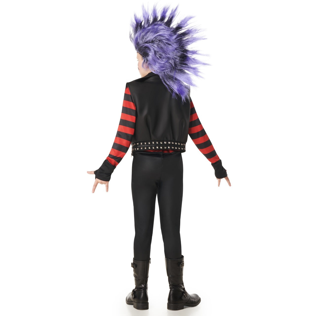 Costume da Rocker Punky a Righe per bambini