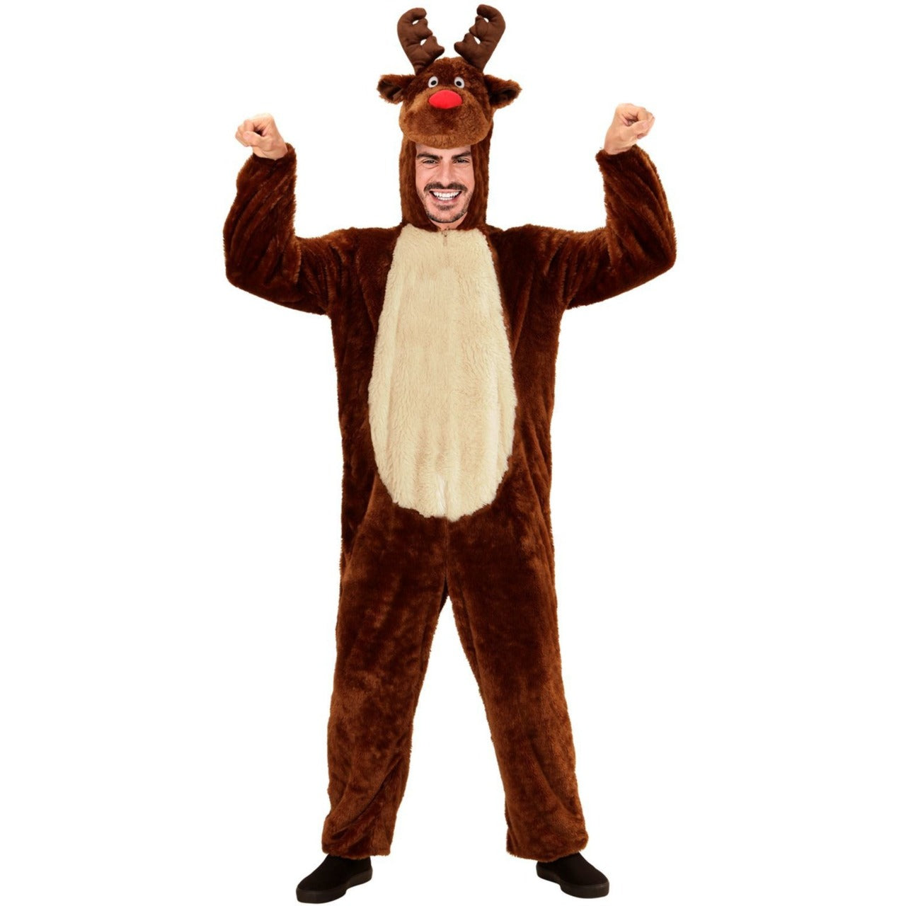 Costume da renna in peluche per adulto