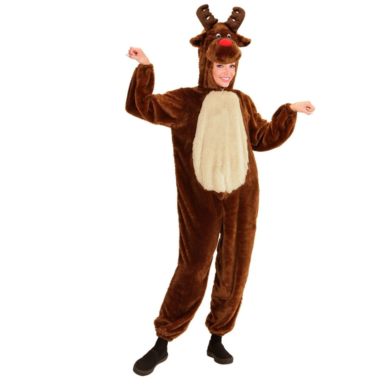 Costume da renna in peluche per adulto