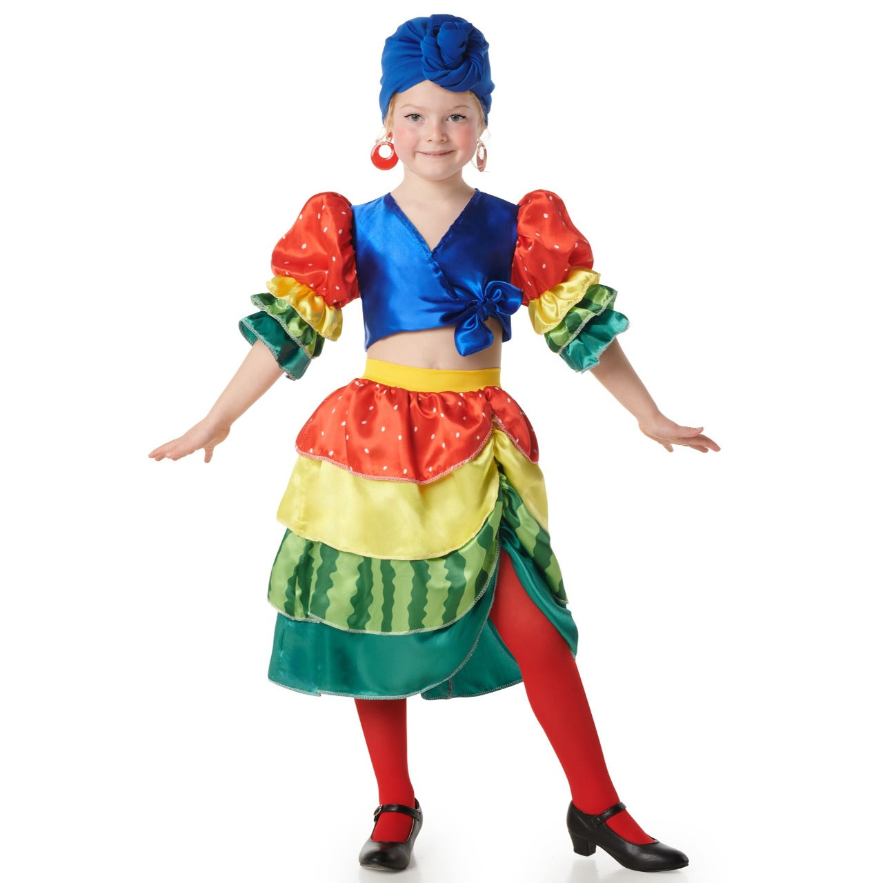 Costume da Rumbera Multicolore per bambina