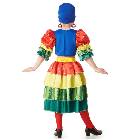 Costume da Rumbera Multicolore per bambina