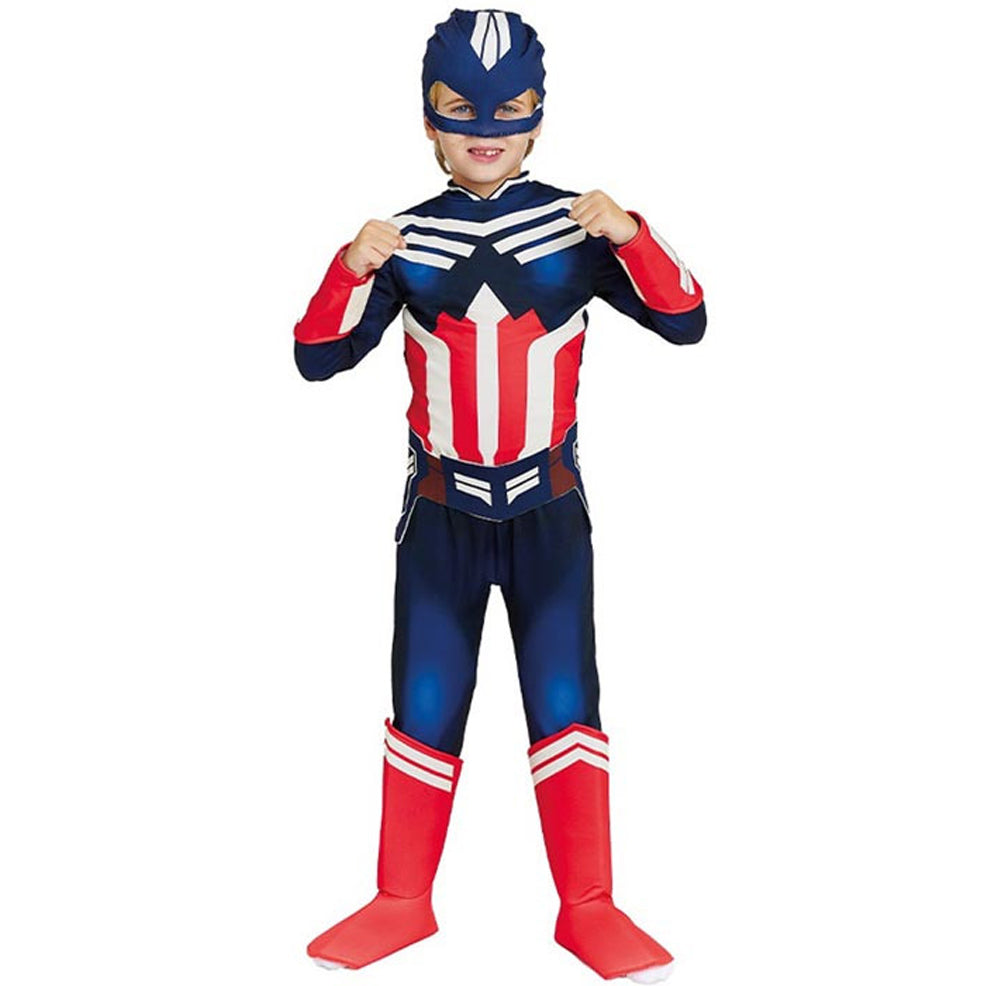 Costume da supereroe americano per ragazzi