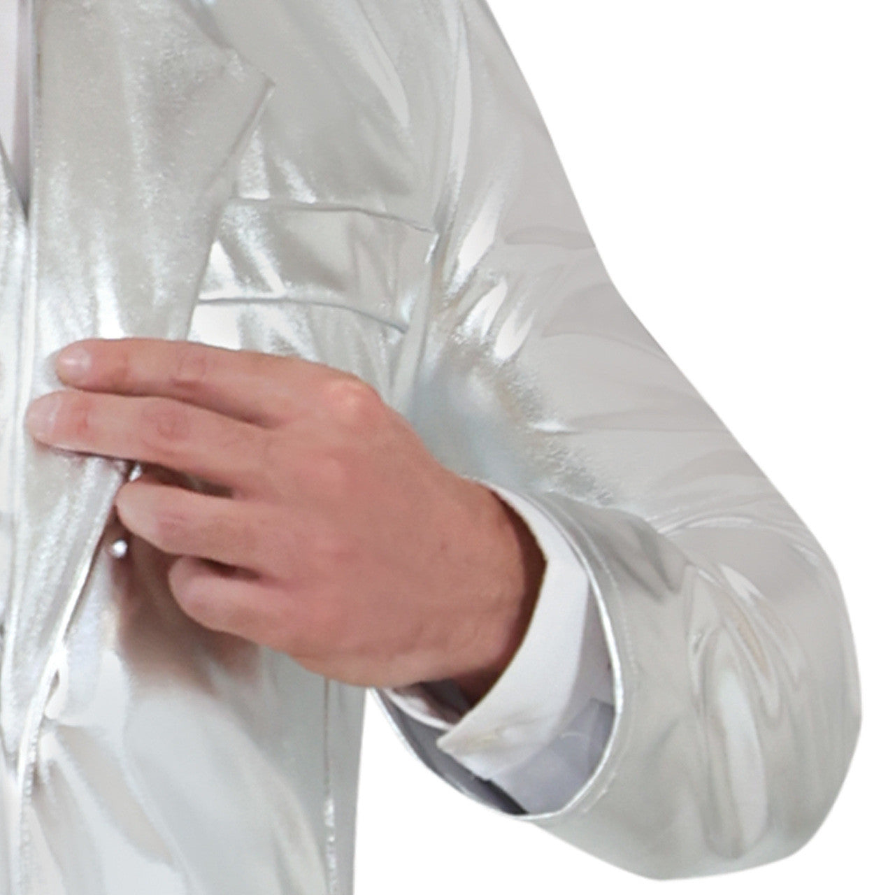 Costume da Abito in argento metallizzato per uomo