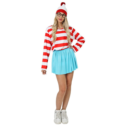 Costume da Wally a righe per donna