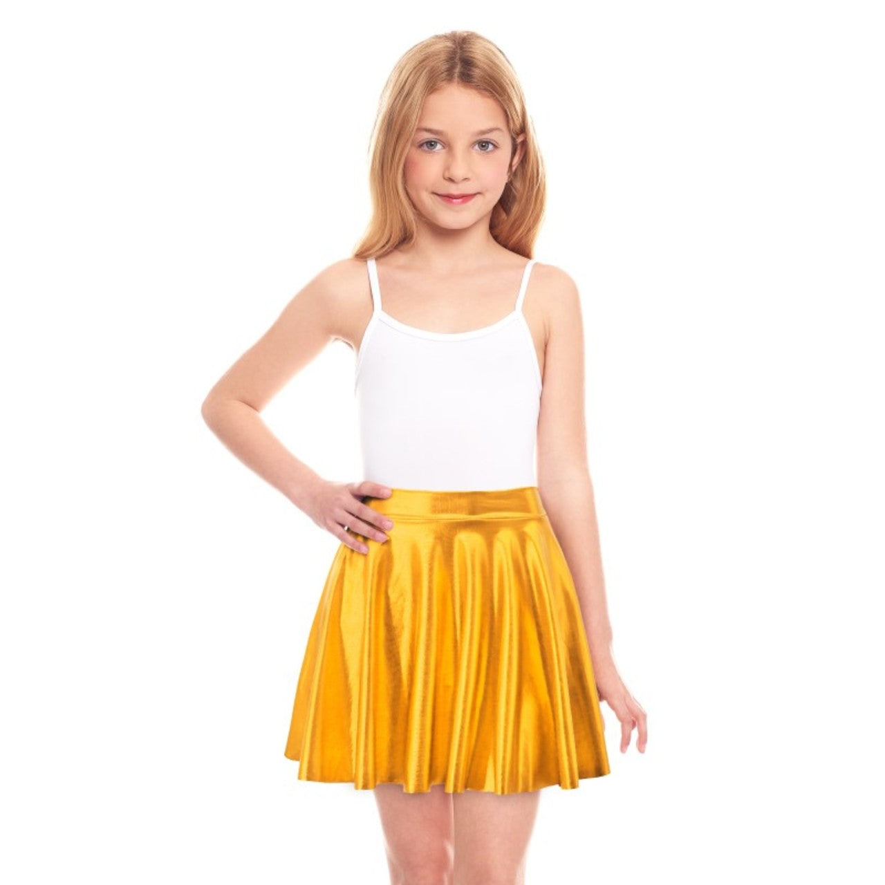 Gonna Dorata metallizzata per bambina