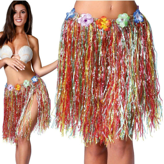 Gonna Hawaiana Multicolore Corta