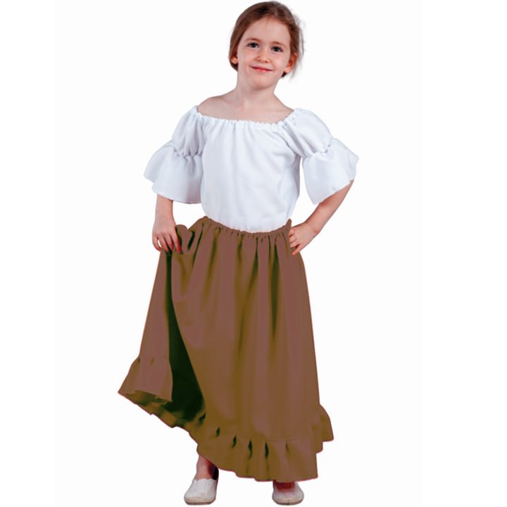 Gonna medievale marrone per bambini