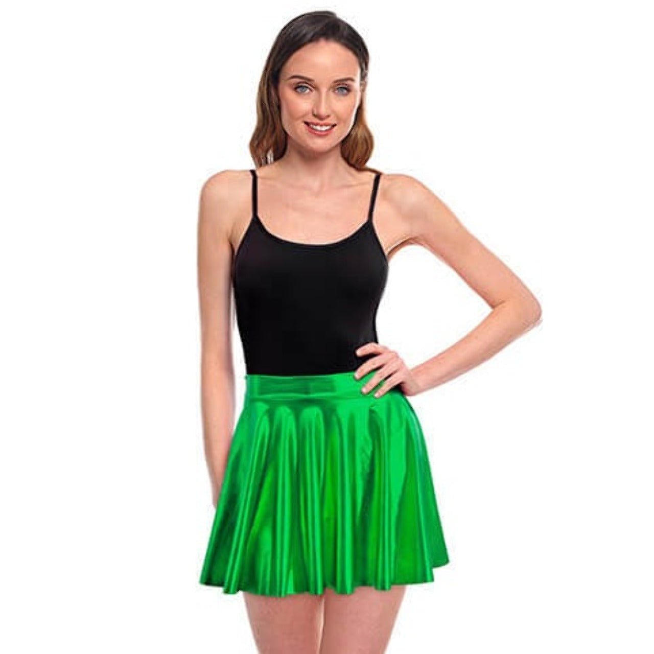 Gonna verde metallizzato