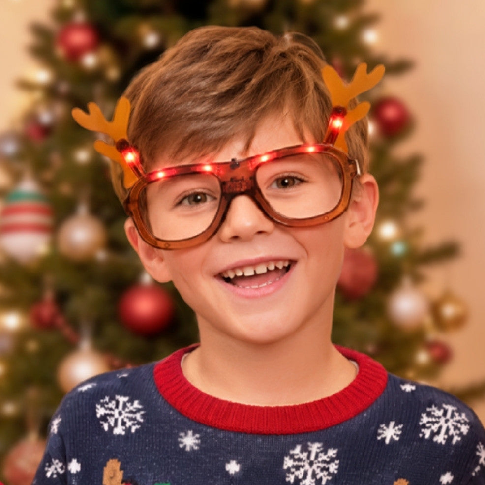 Occhiali di Natale Renna Luminosi