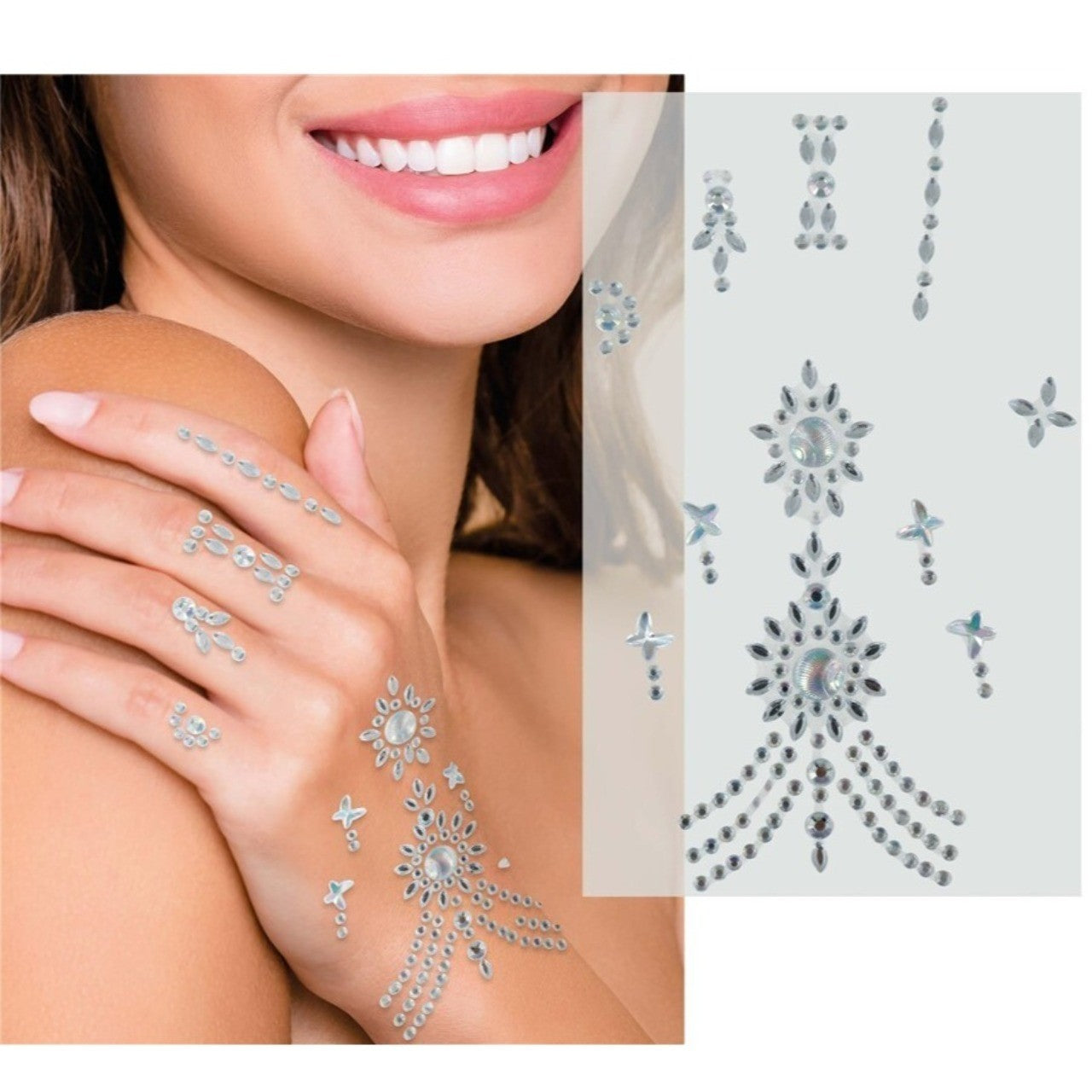 Glitter argentati per le mani