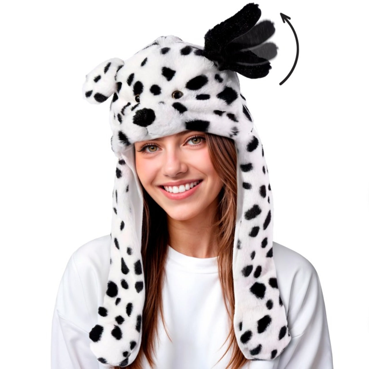 Cappello dalmata con orecchie mobili e luce