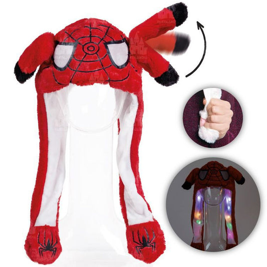 Cappello da Supereroe Spider con Orecchie mobili e luce