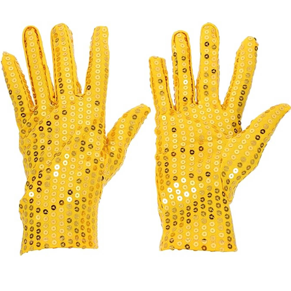 Guanti Gialli con paillettes