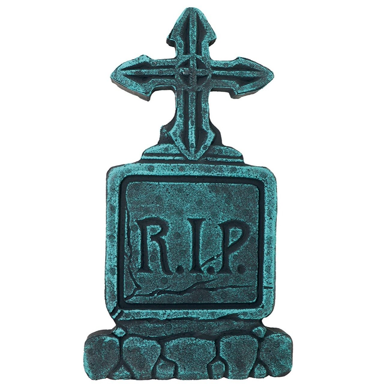 Lapide RIP con Croce Inquietante