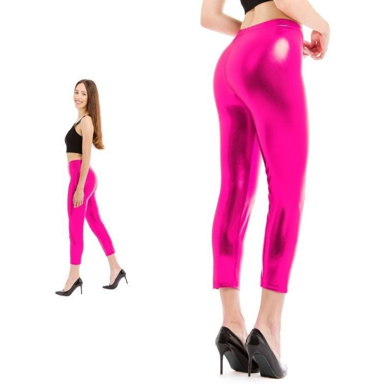 Leggings Fucsia Metalizzato per adulti