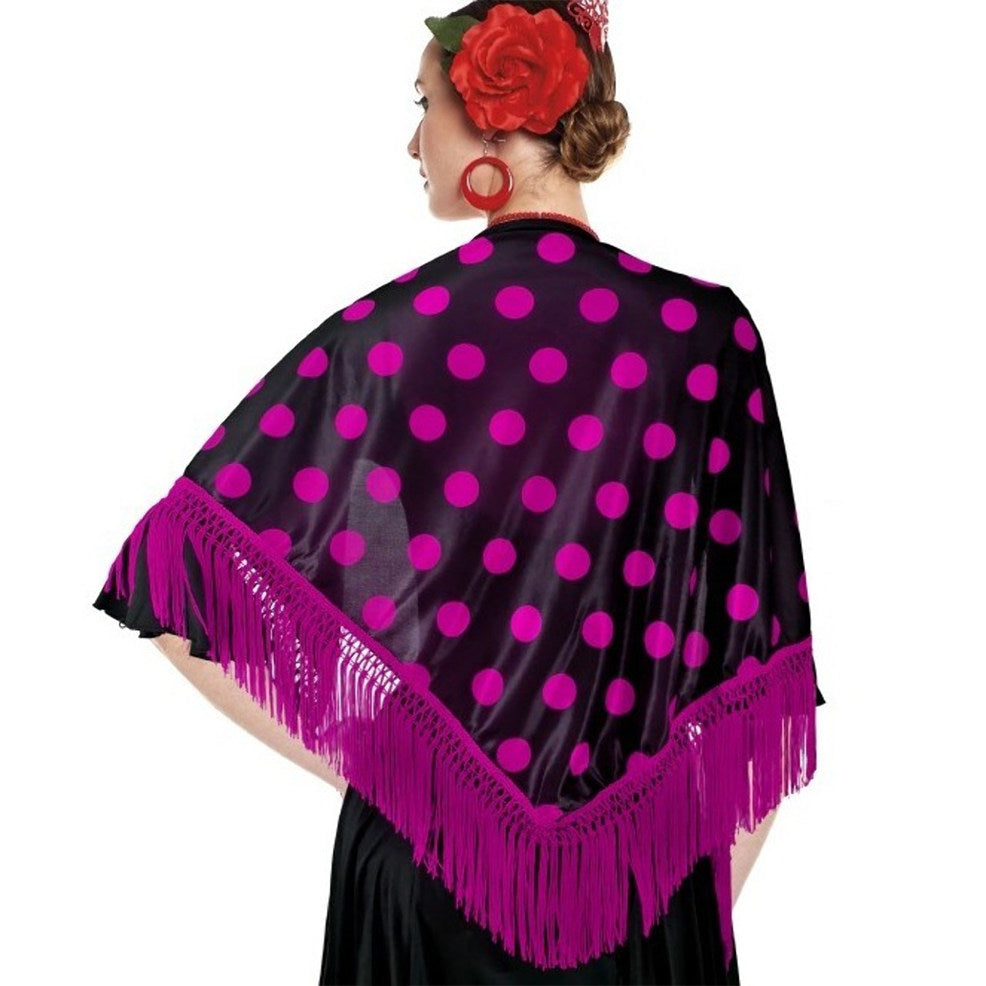 Scialle a pois fucsia