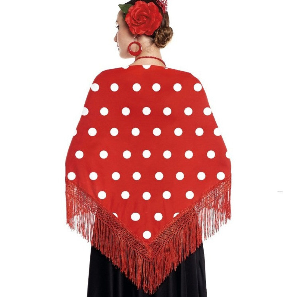 Scialle rosso a pois