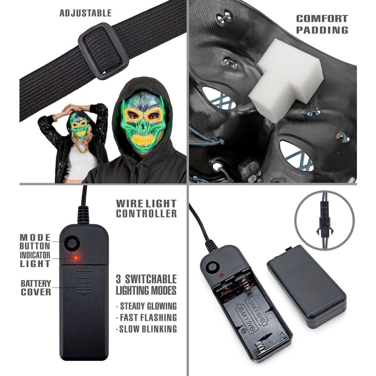 Maschera da Teschio LED