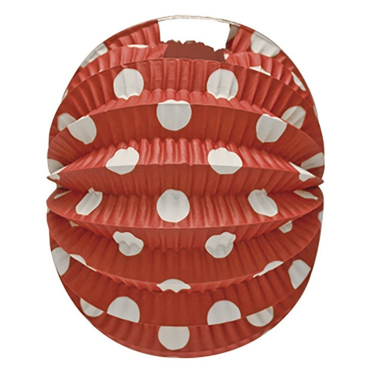 Pack di 12 Lanterne Rosse con Pois Bianchi