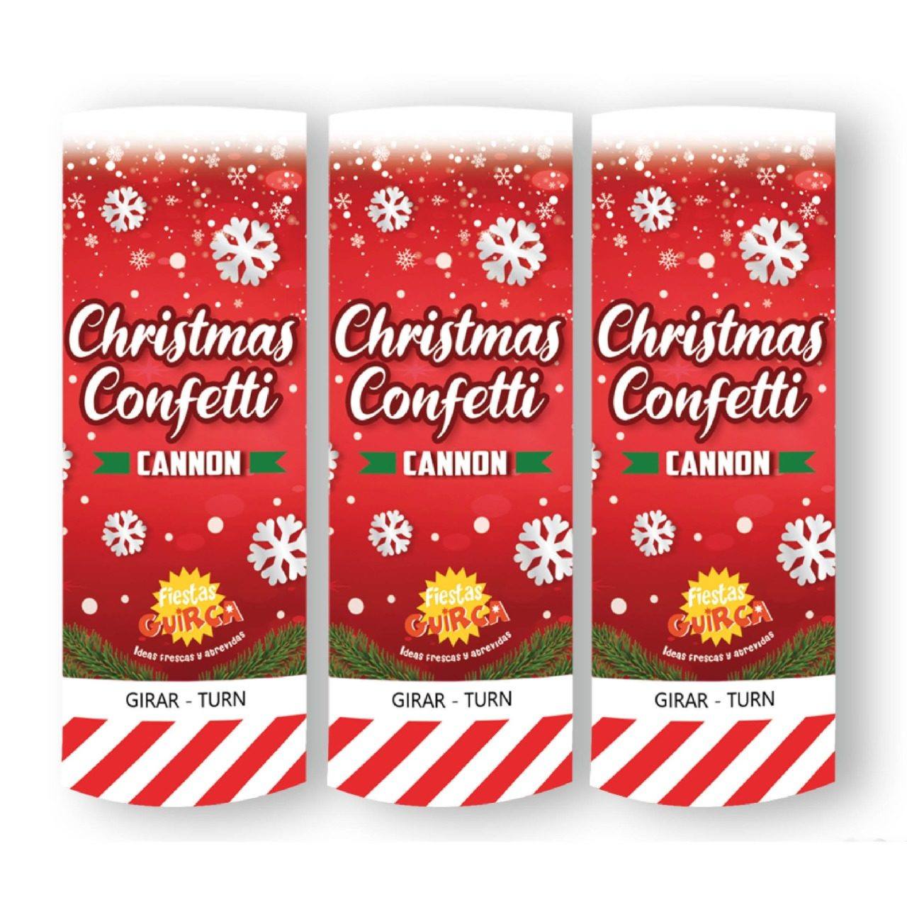 Pack di 3 Cannoni di Fiocchi di Natale
