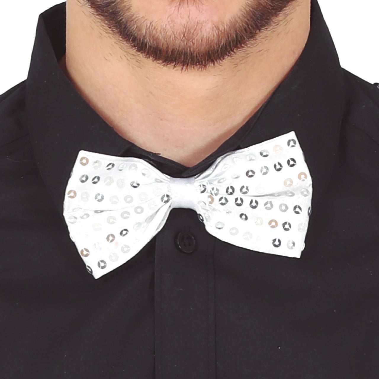 Papillon Argento con paillettes