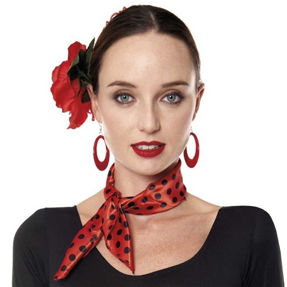 Sciarpa Flamenco Rossa con Pois