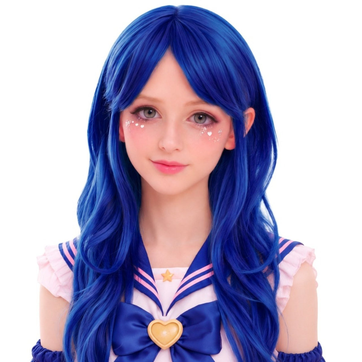 Parrucca Blu Lunga Cosplay