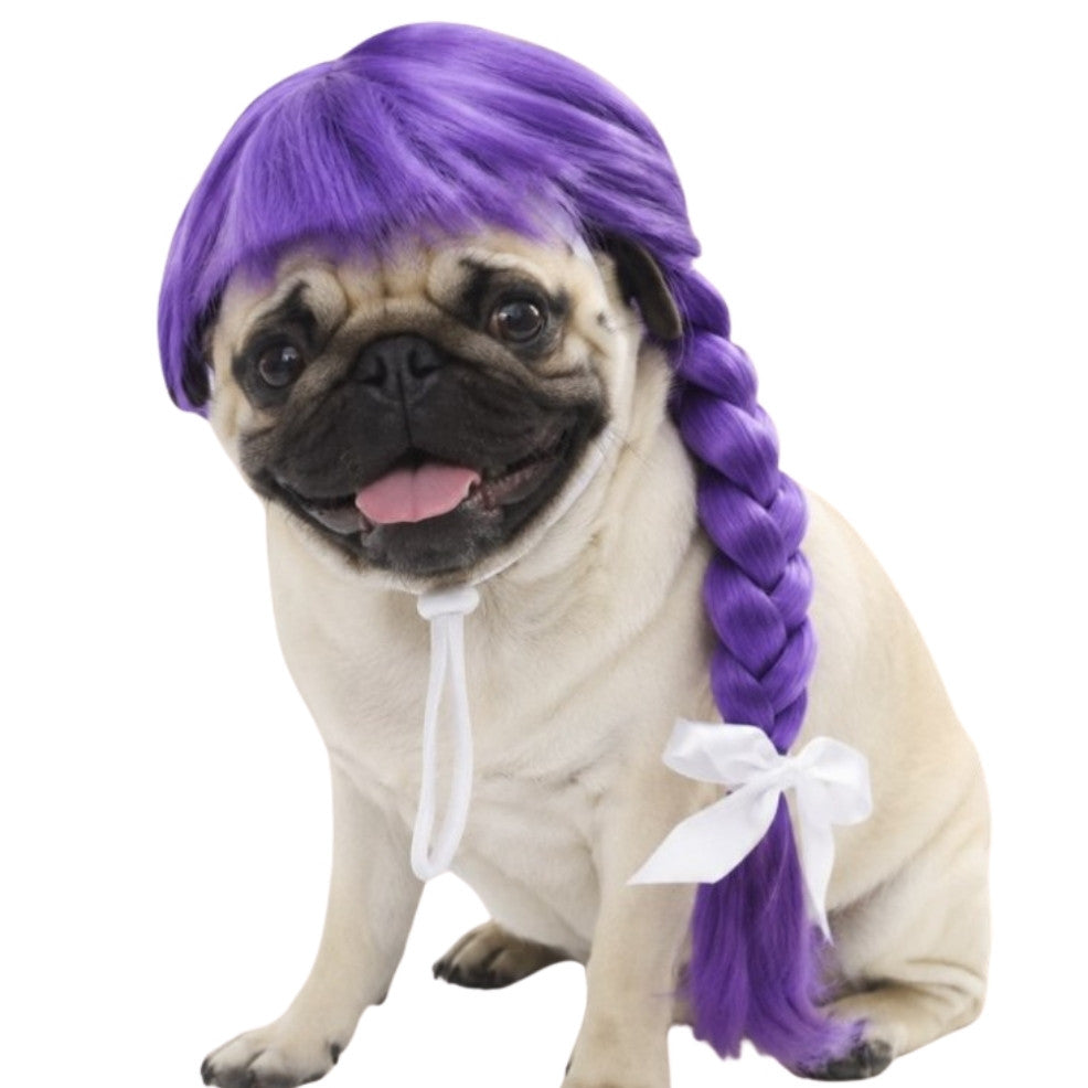 Parrucca K-Pop lilla per animale domestico