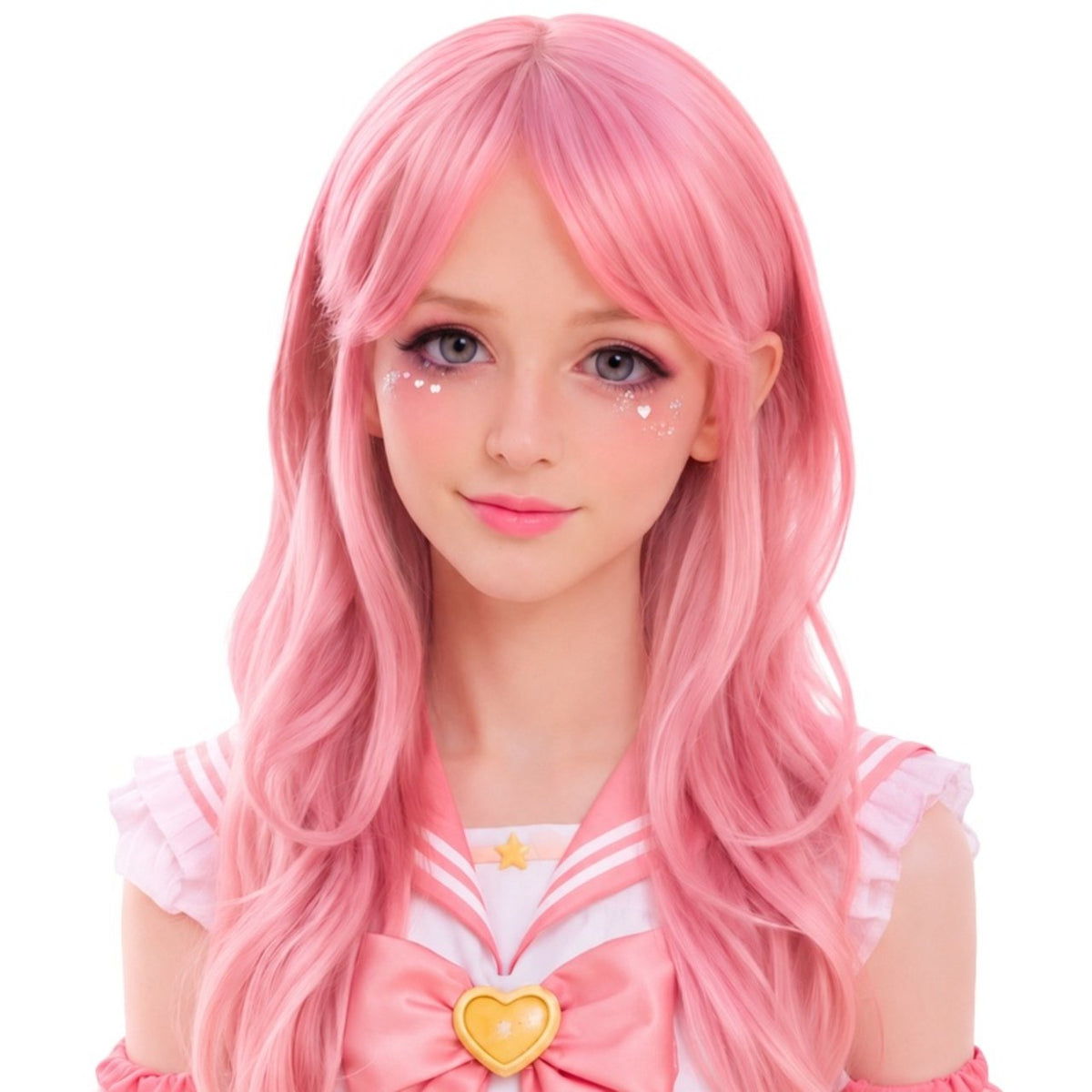 Parrucca Rosa Lunga Cosplay