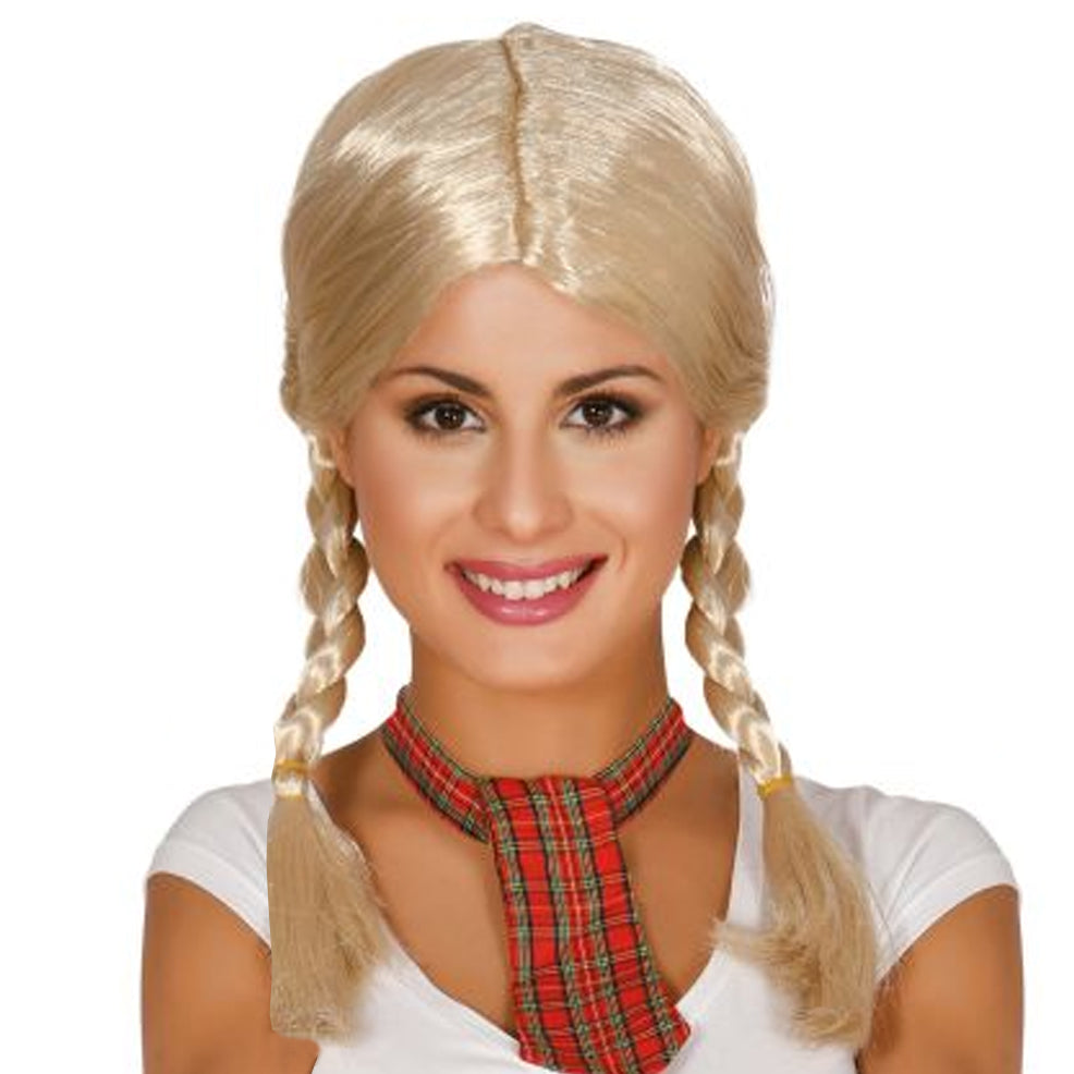 Parrucca da Trecce Bionde Eco