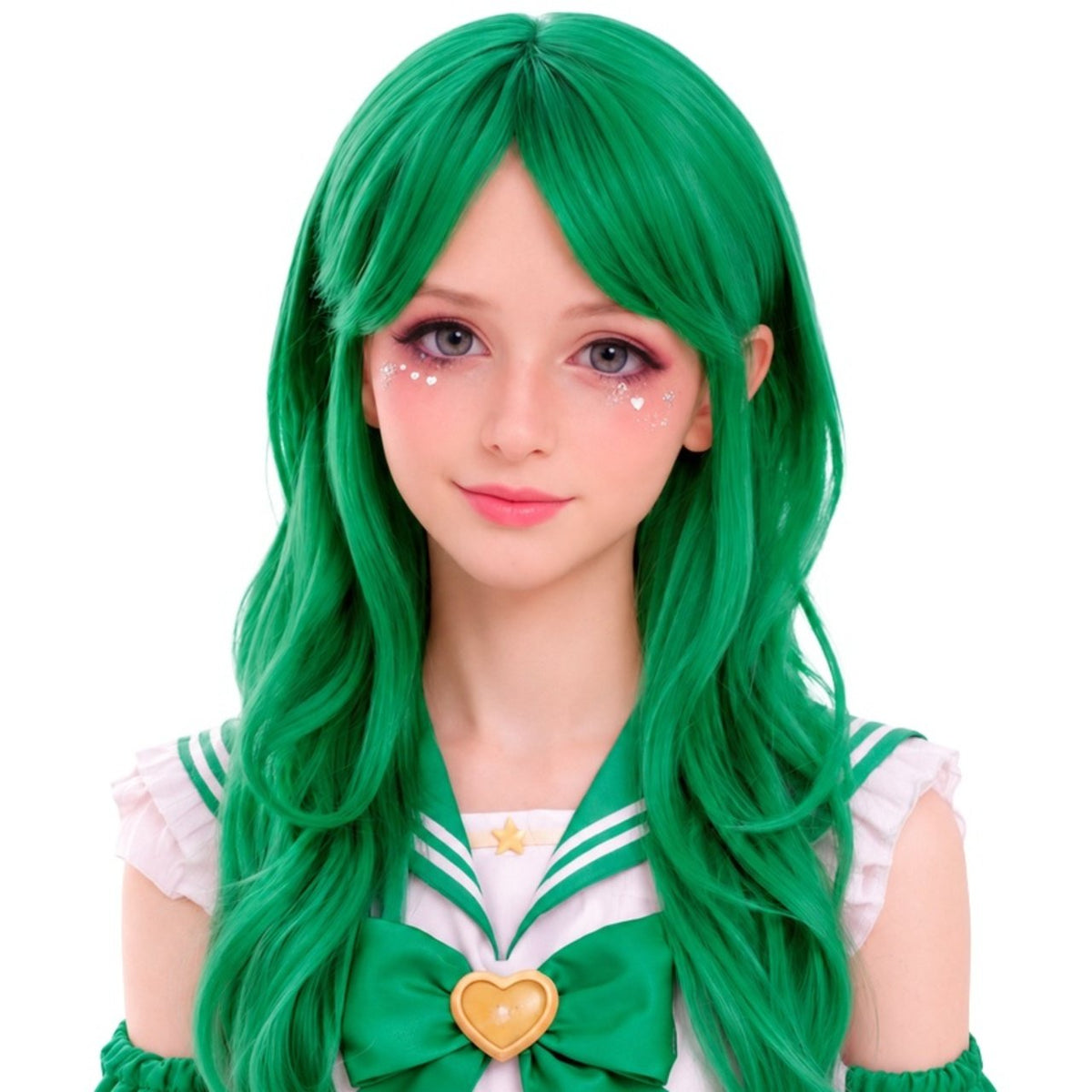 Parrucca Verde Lunga Cosplay