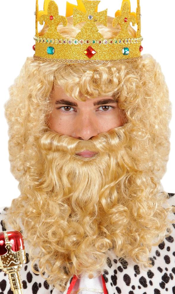 Parrucca e barba bionda del Re Magio