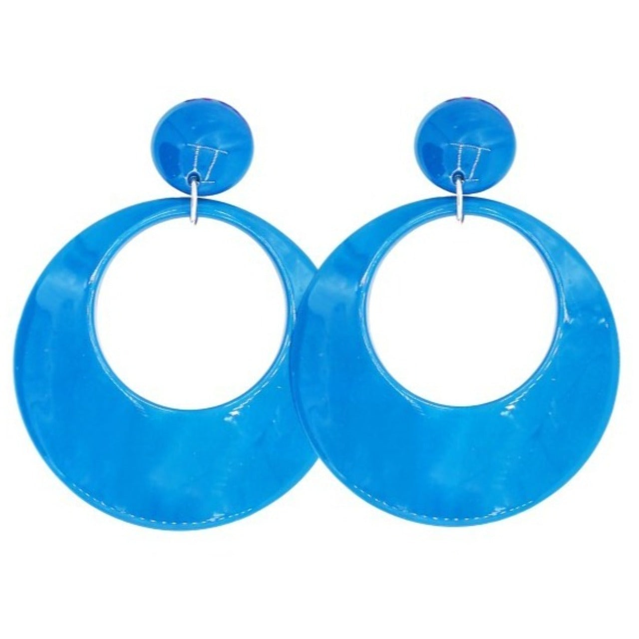 Orecchini Flamenco Cerchi Azzurri